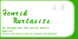 henrik murlasits business card